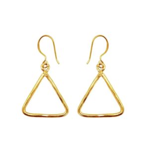 Triangle 22 Carat Gold Plated Earrings