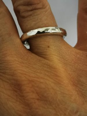 Handmade Chunky Hammered Silver Ring, Handmade Silver Ring, Gift for Her,