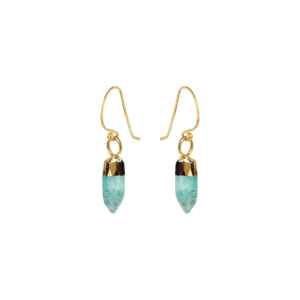 Gold Plated Amazonite Earrings