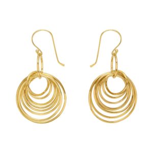 Multi Hoop Gold Plated Earrings